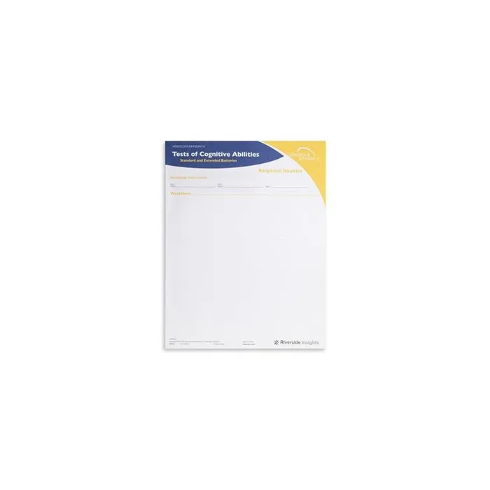WJ IV Cognitive Response Book (Pack of 25)