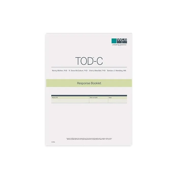 TOD-C Print Response Booklet Grade 1-Adult (Pack of 10)