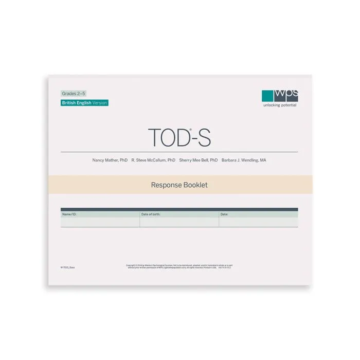 TOD-S Online Response Booklet Grades 2-5 (5 Uses)