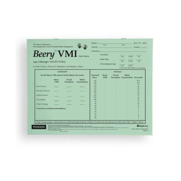 Beery VMI Short Form Test, Sixth Edition (Pack of 25)