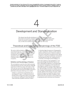 Chapter 4: Development and Standardization
