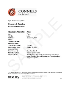 Conners 3 Test Report