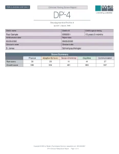DP-4 Clinician Rating Form Report Sample