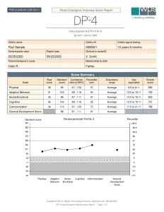 DP-4 Parent Interview Report Sample