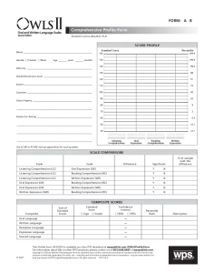 OWLS-II Comprehensive Profile Form