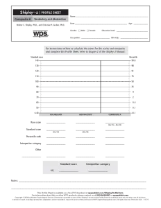 Shipley-2 Profile Sheet
