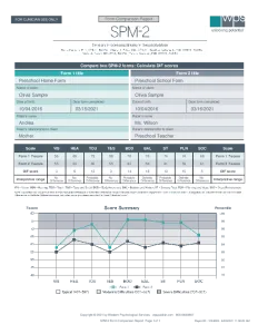 SPM-2 Form Comparison Report Sample Report