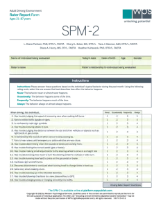 SPM-2 Adult Driving Environmental Forms
