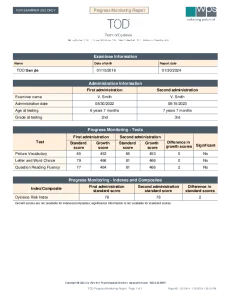 TOD Progress Combined Sample Report