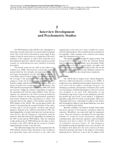 ADI-R Manual Chapter 5