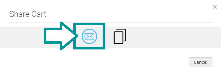 Image signaling the Email a Shared Cart button